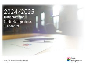 Deckblatt des Haushaltsplanentwurfs für die Jahre 2024 und 2025