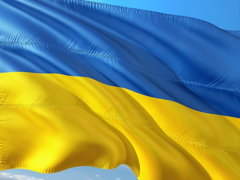 Ukrainische Flagge (Foto von "jorono" auf Pixabay